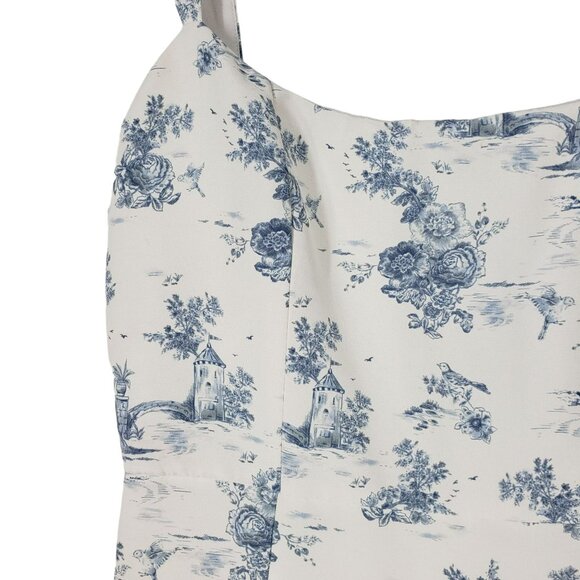 Sachin + Babi Floral Print Midi Dress in White and Blue - Picture 4 of 13